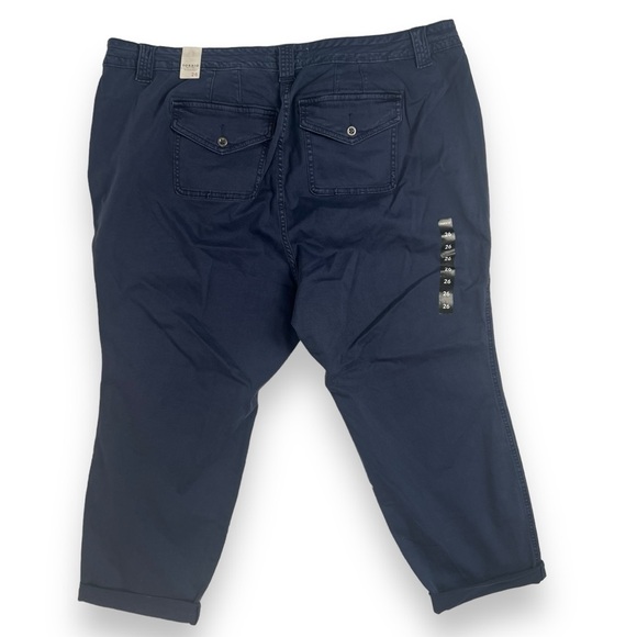 Torrid Cropped Twill Military Pants Blue Style 10816748 Women’s PLUS SIZE 24 26 - Picture 4 of 5